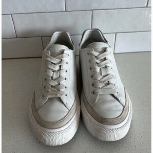 Rag And Bone Women's Army Low Top Leather White Sneaker Size 7